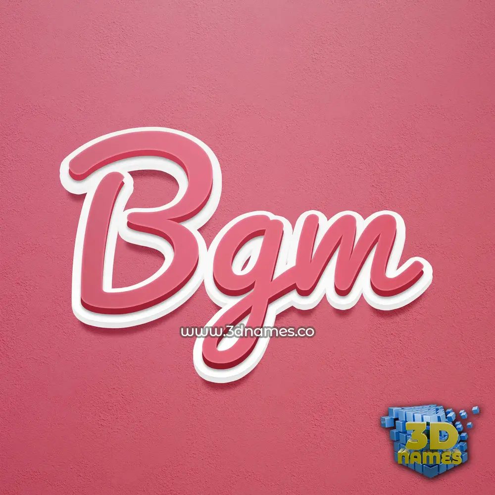 bgm in Red Scribble style - 3D name wallpaper