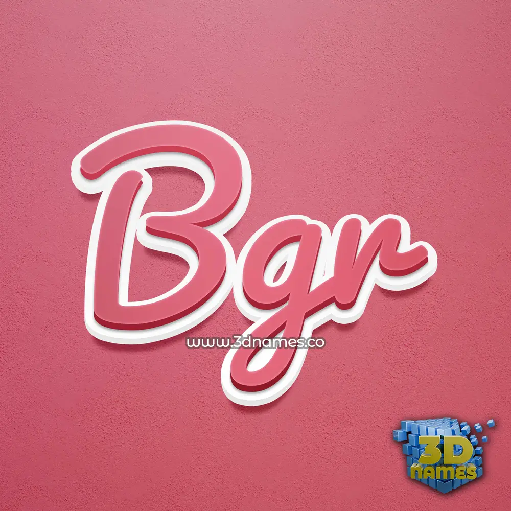 bgr in Red Scribble style - 3D name wallpaper