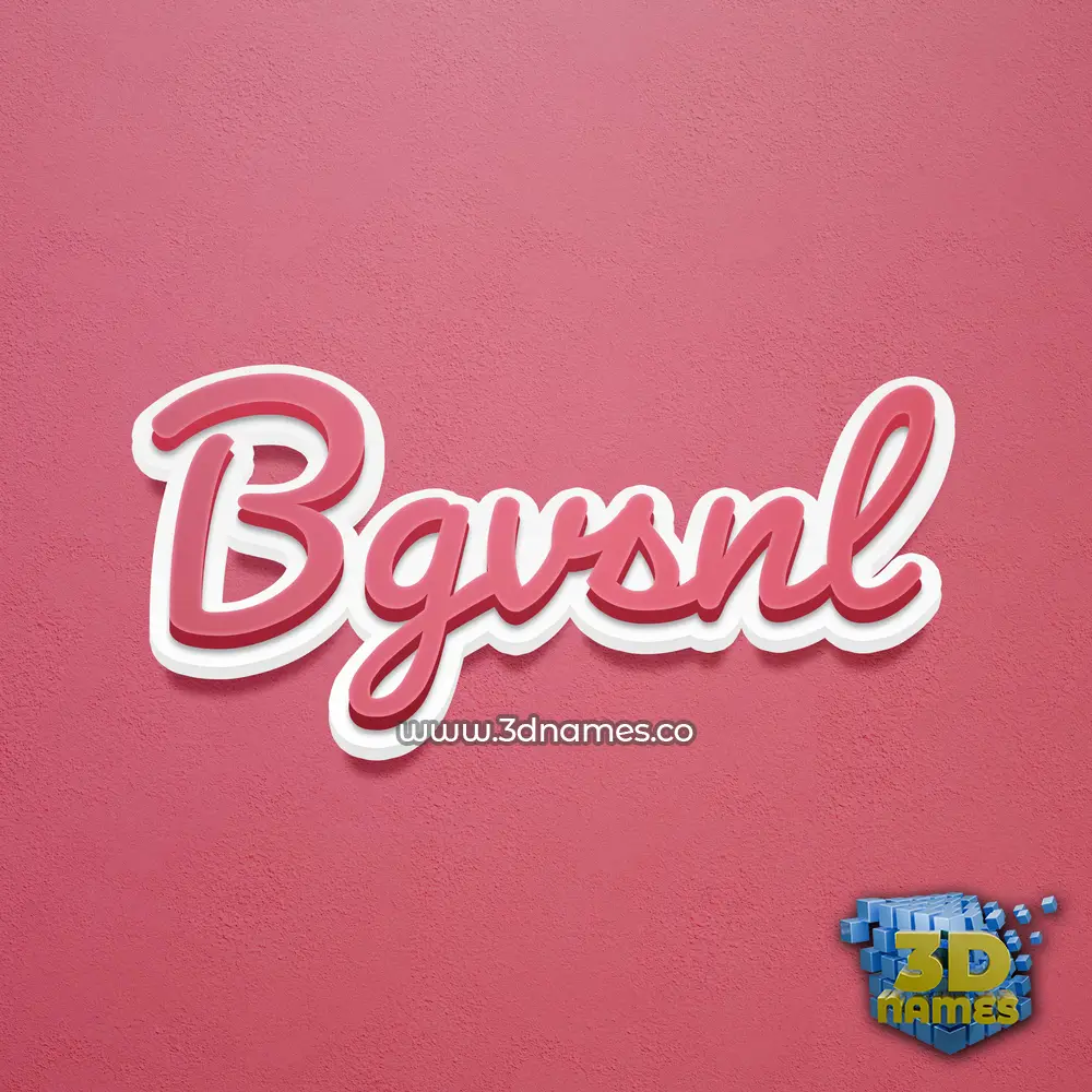 bgvsnl in Red Scribble style - 3D name wallpaper
