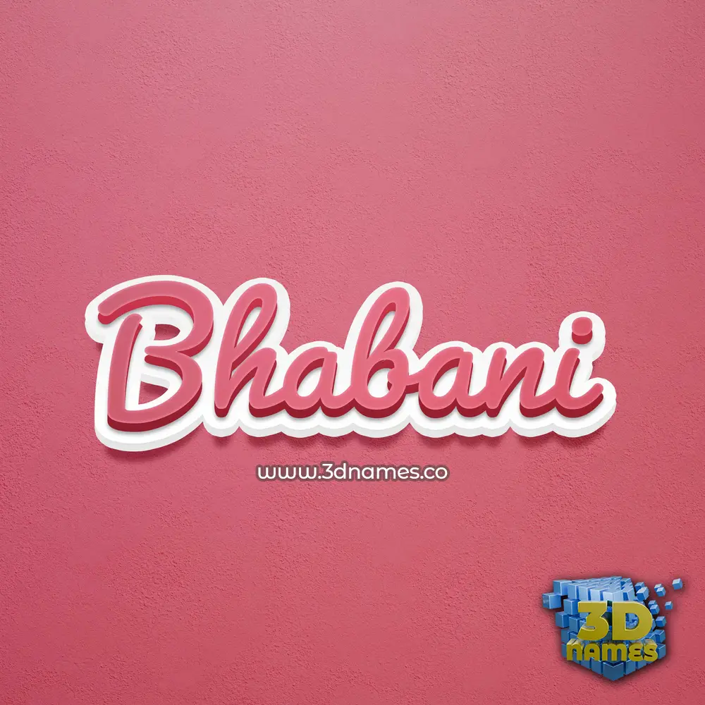 bhabani in Red Scribble style - 3D name wallpaper