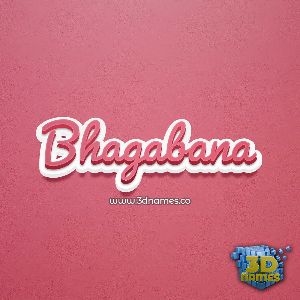 bhagabana in Red Scribble style - 3D name wallpaper