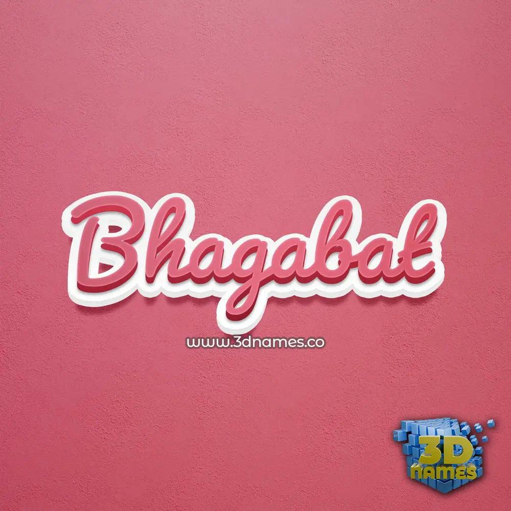 bhagabat in Red Scribble style - 3D name wallpaper