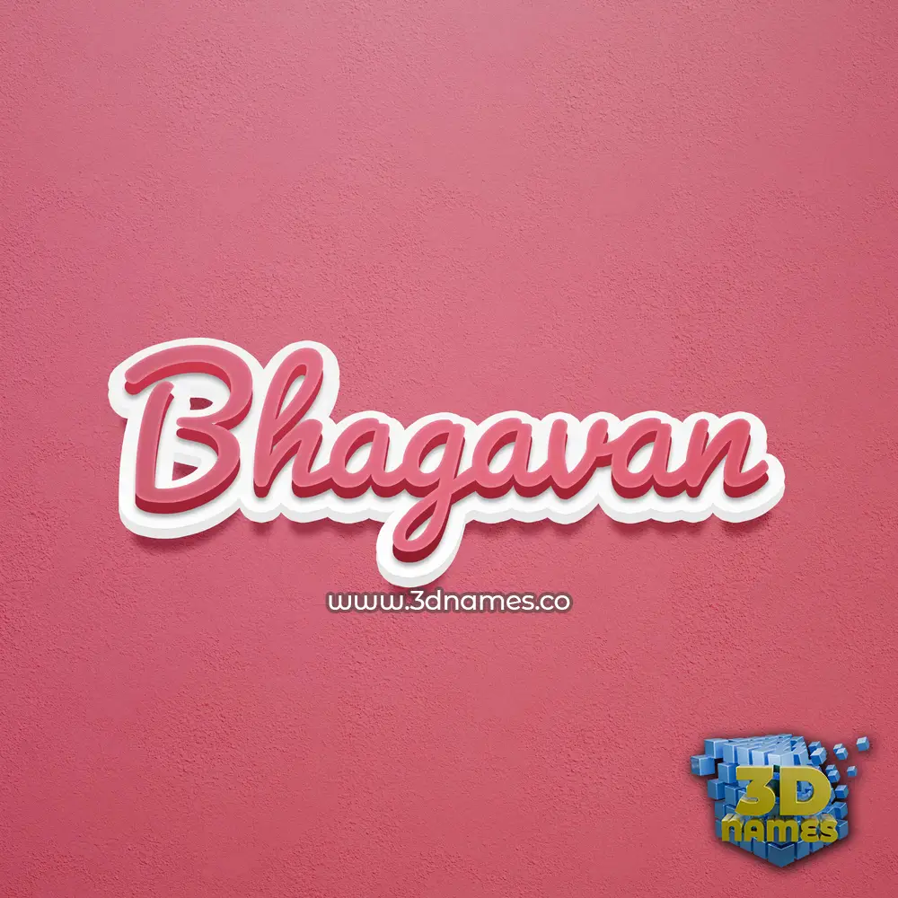 bhagavan in Red Scribble style - 3D name wallpaper