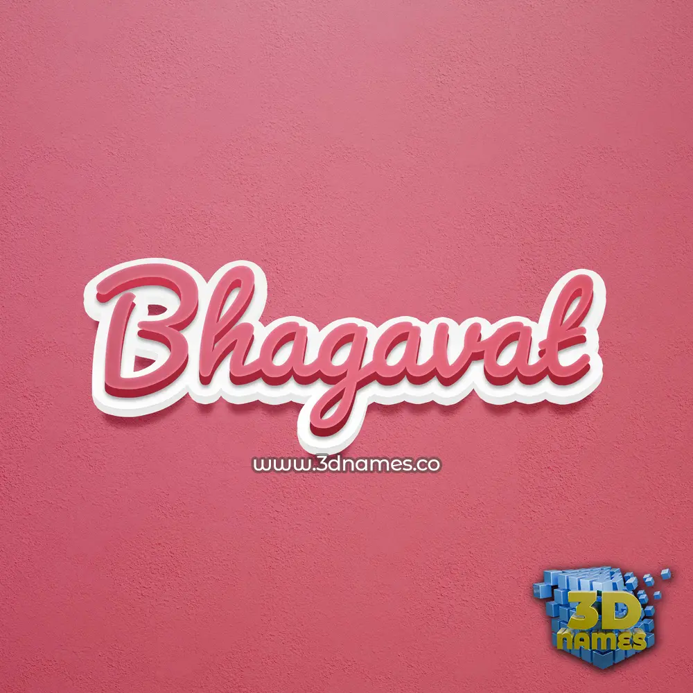 bhagavat in Red Scribble style - 3D name wallpaper