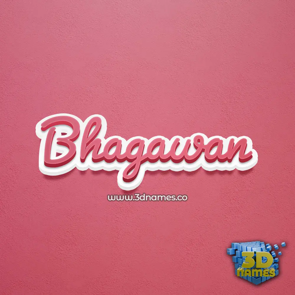 bhagawan in Red Scribble style - 3D name wallpaper