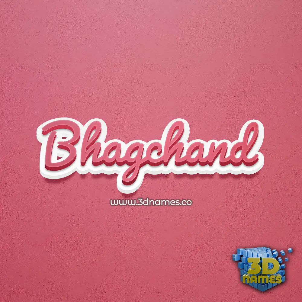 bhagchand in Red Scribble style - 3D name wallpaper