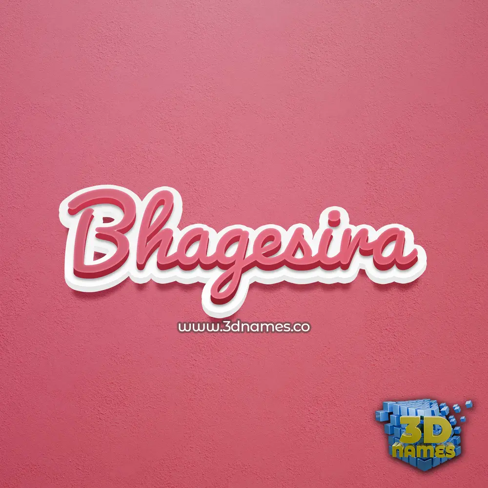 bhagesira in Red Scribble style - 3D name wallpaper