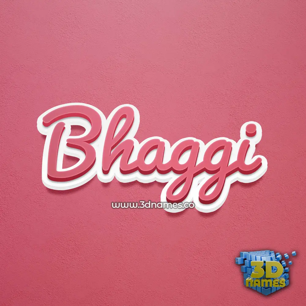 bhaggi in Red Scribble style - 3D name wallpaper