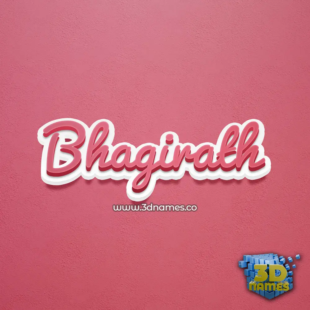 bhagirath in Red Scribble style - 3D name wallpaper