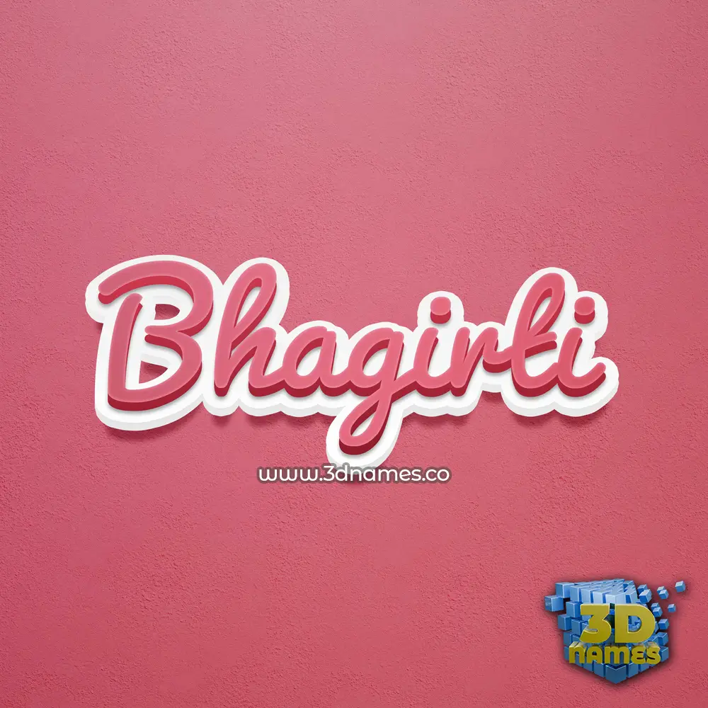 bhagirti in Red Scribble style - 3D name wallpaper