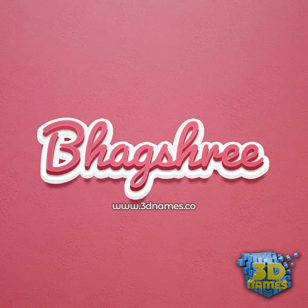 bhagshree in Red Scribble style - 3D name wallpaper