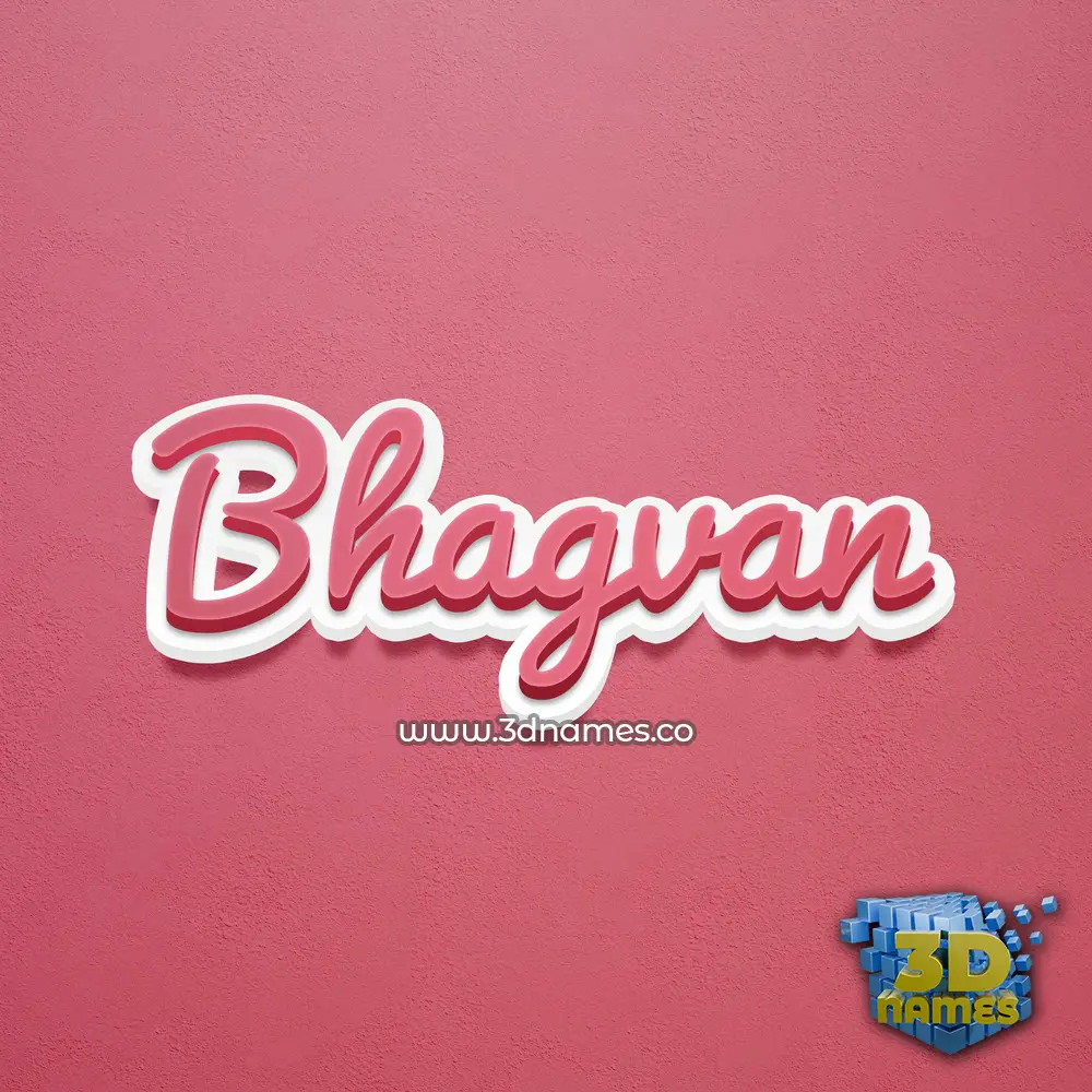 bhagvan in Red Scribble style - 3D name wallpaper