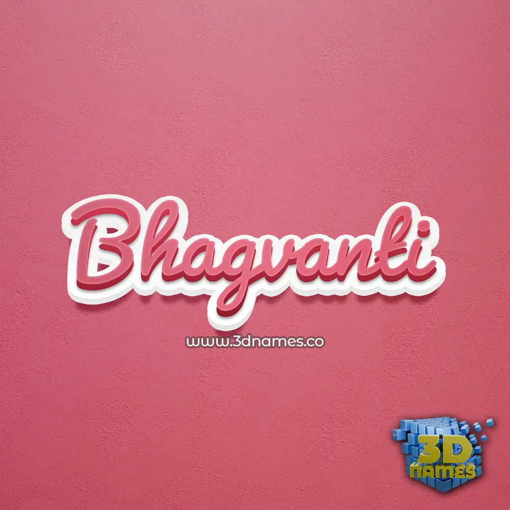 bhagvanti in Red Scribble style - 3D name wallpaper
