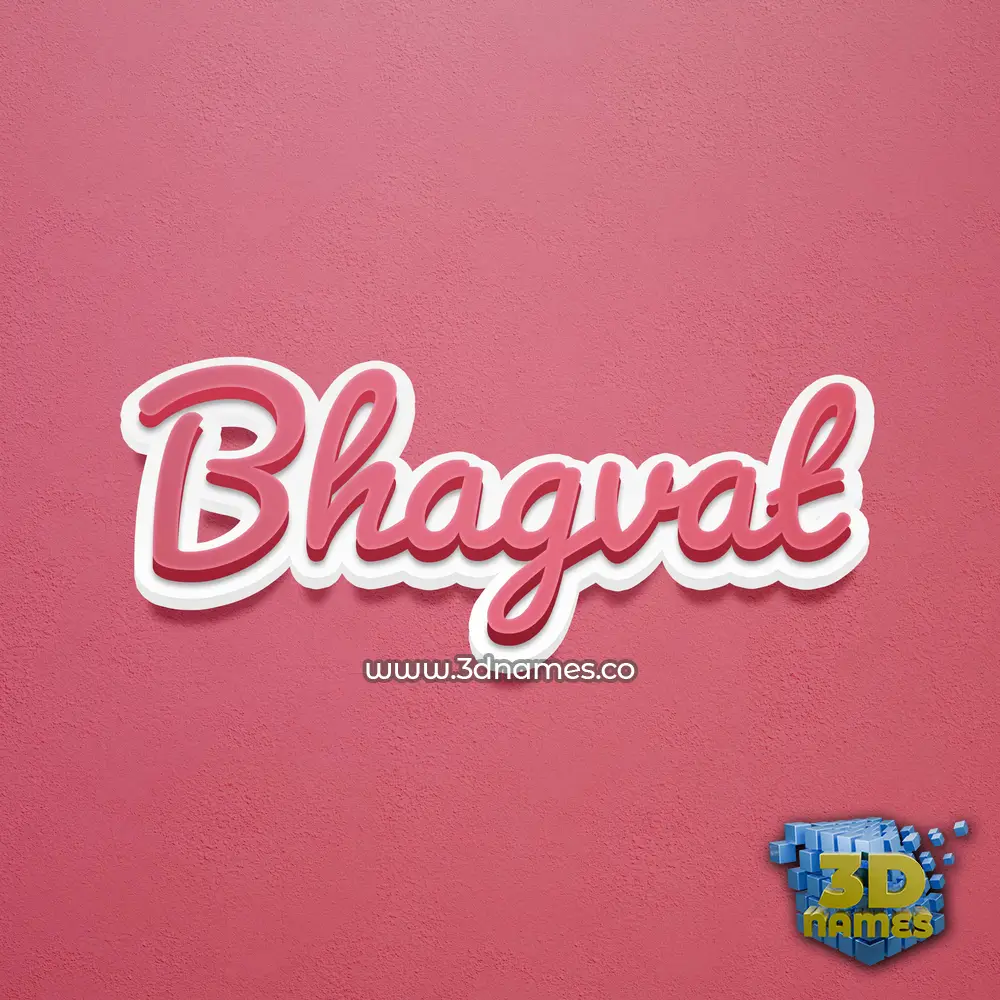 bhagvat in Red Scribble style - 3D name wallpaper