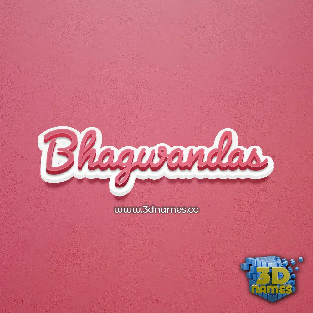 bhagwandas in Red Scribble style - 3D name wallpaper