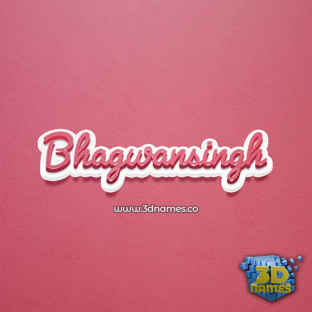 bhagwansingh in Red Scribble style - 3D name wallpaper