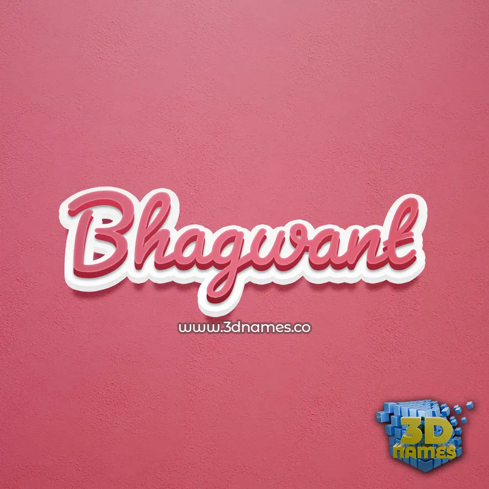 bhagwant in Red Scribble style - 3D name wallpaper