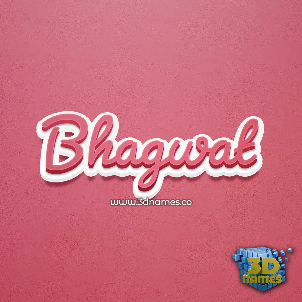bhagwat in Red Scribble style - 3D name wallpaper