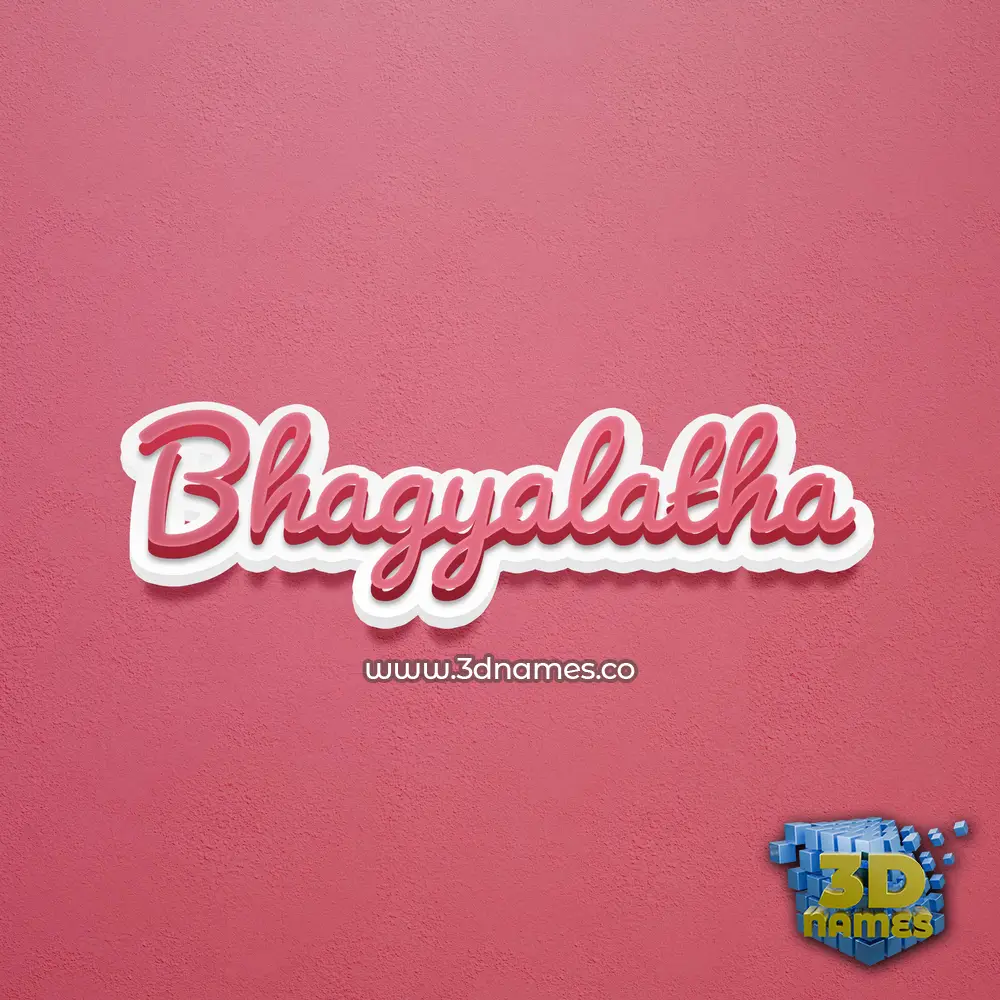 bhagyalatha in Red Scribble style - 3D name wallpaper
