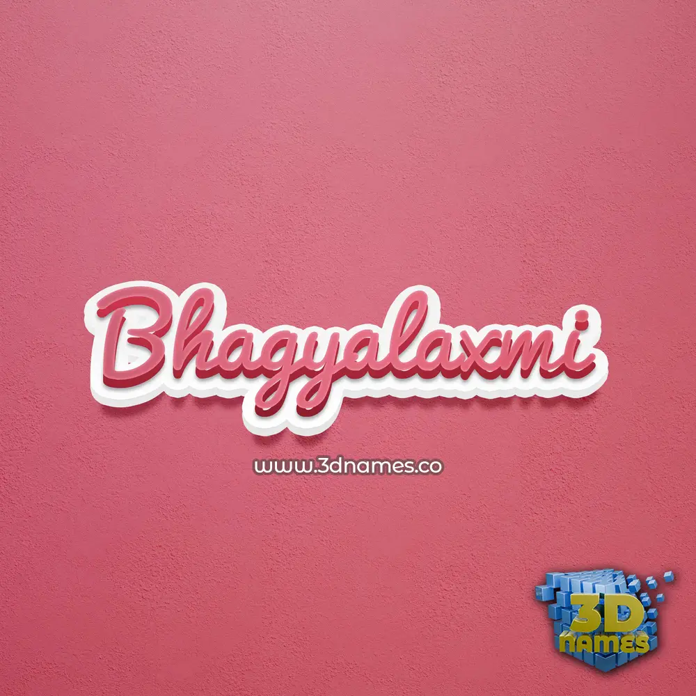 bhagyalaxmi in Red Scribble style - 3D name wallpaper