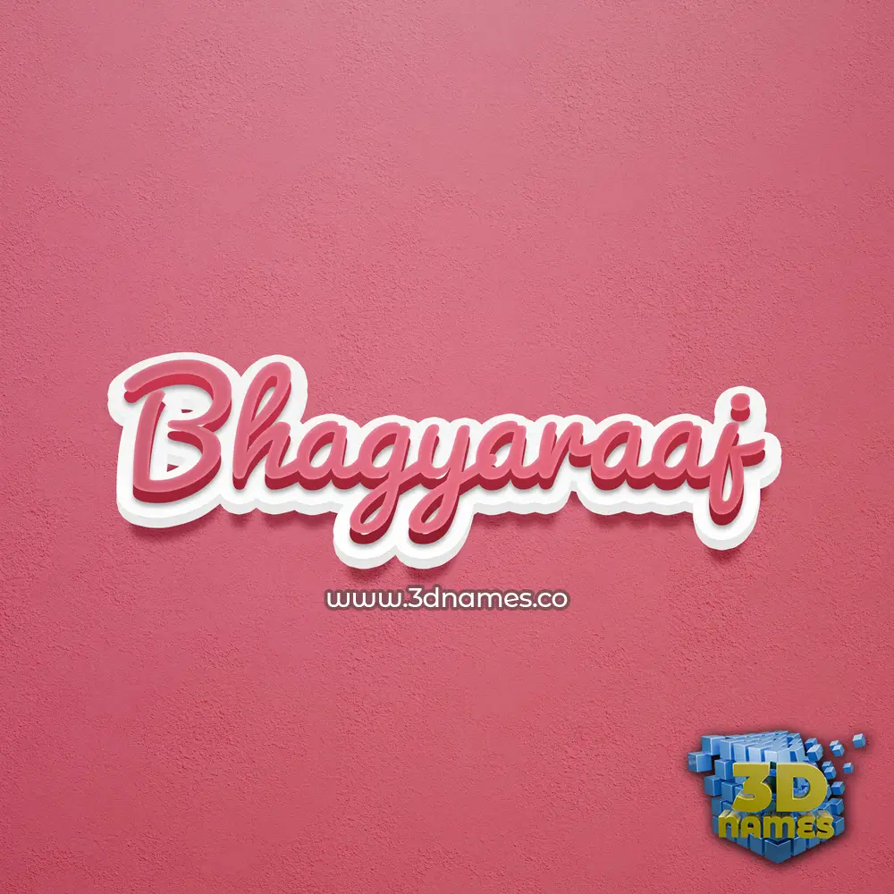 bhagyaraaj in Red Scribble style - 3D name wallpaper