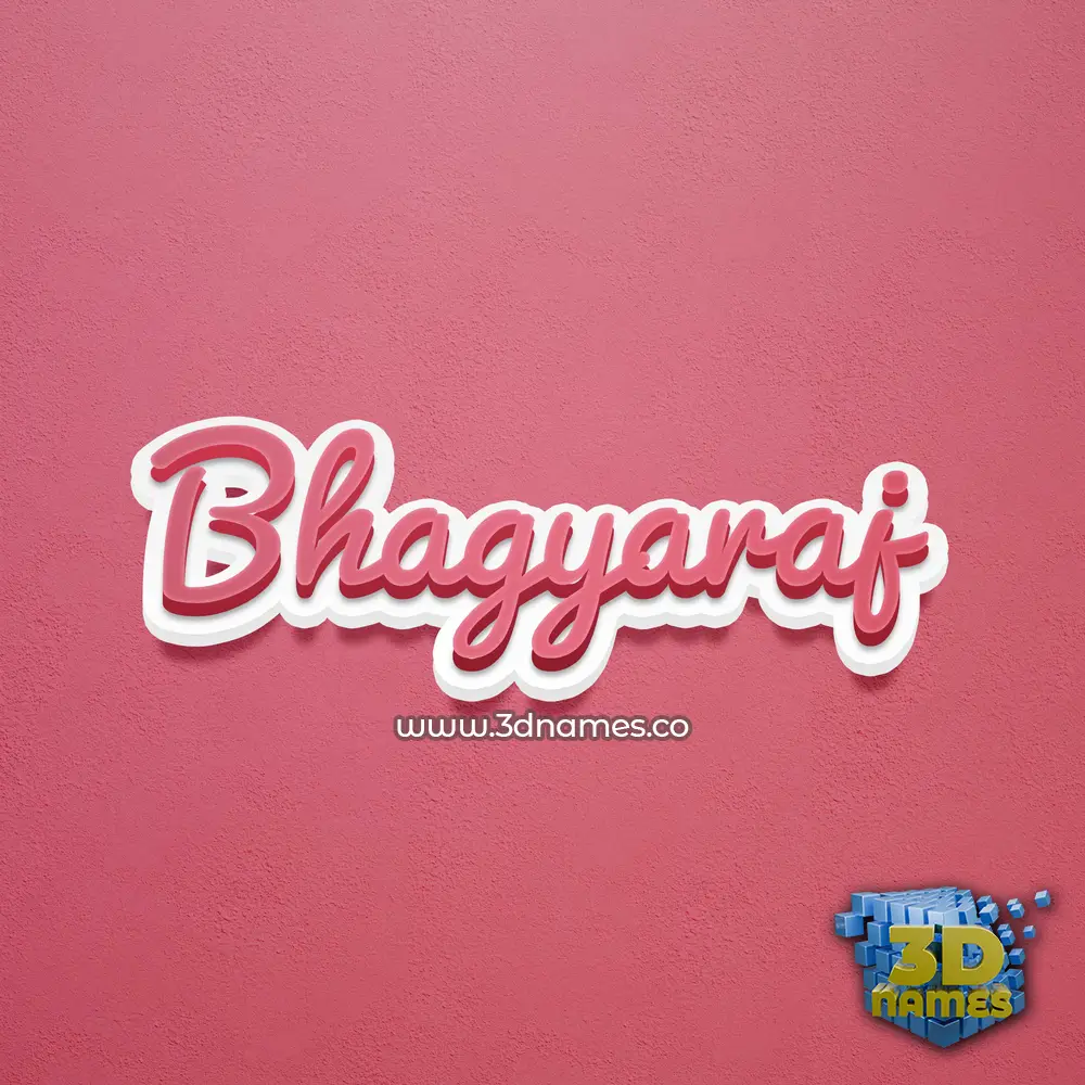 bhagyaraj in Red Scribble style - 3D name wallpaper