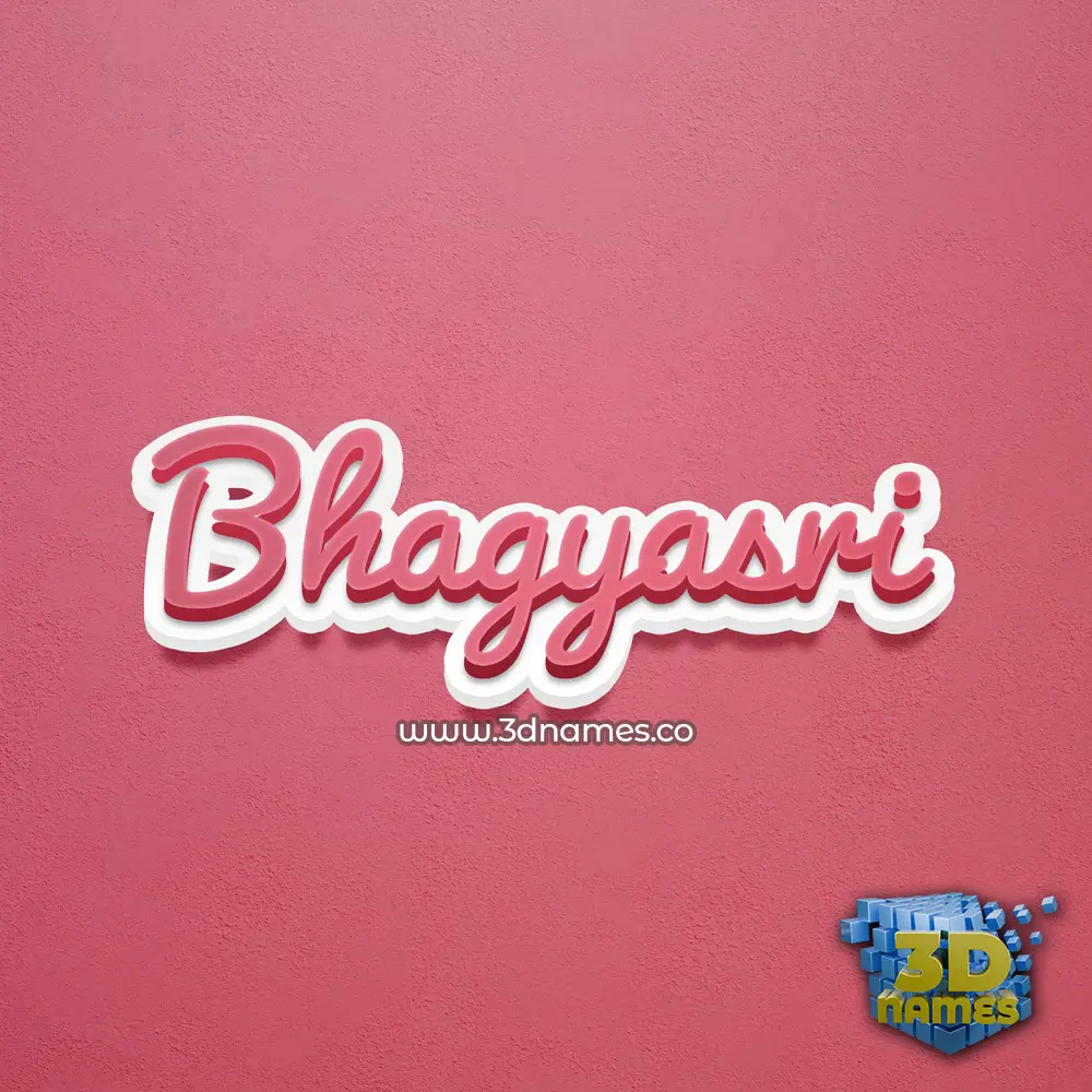 bhagyasri in Red Scribble style - 3D name wallpaper