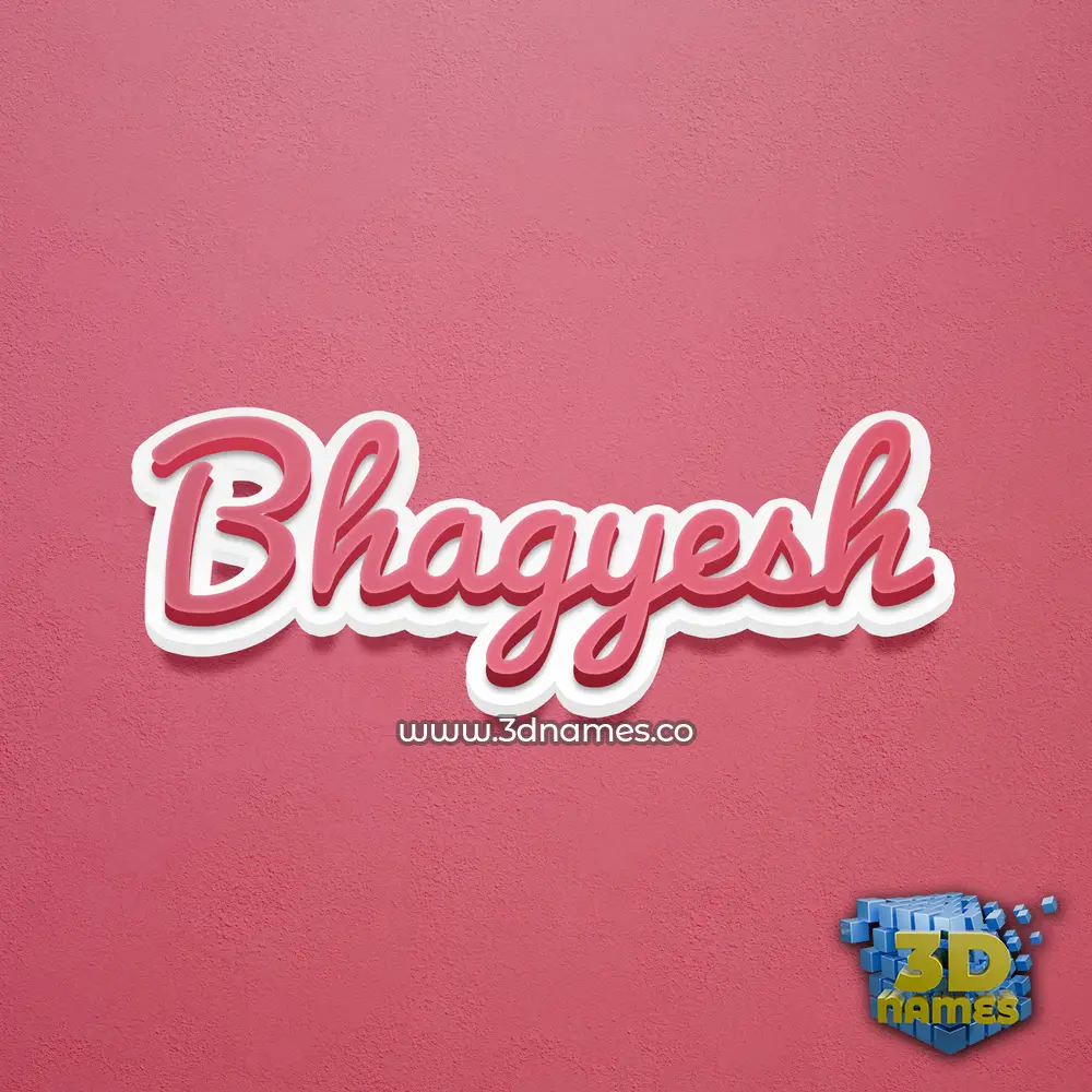 bhagyesh in Red Scribble style - 3D name wallpaper