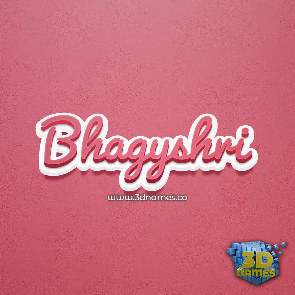 bhagyshri in Red Scribble style - 3D name wallpaper