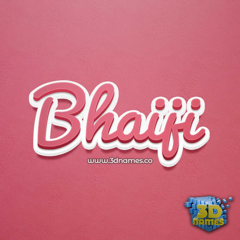 bhaiji in Red Scribble style - 3D name wallpaper