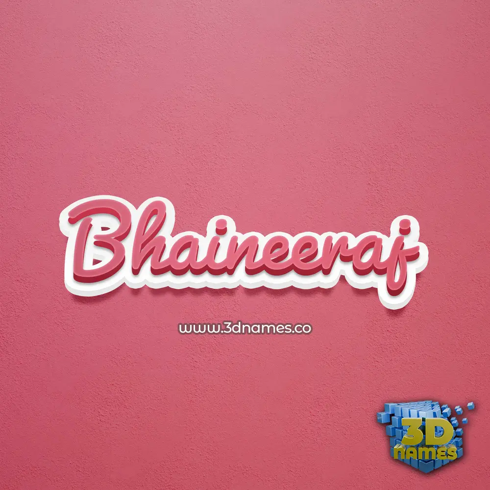 bhaineeraj in Red Scribble style - 3D name wallpaper