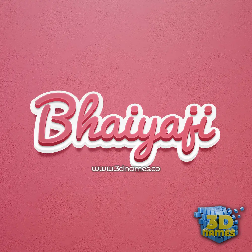 bhaiyaji in Red Scribble style - 3D name wallpaper