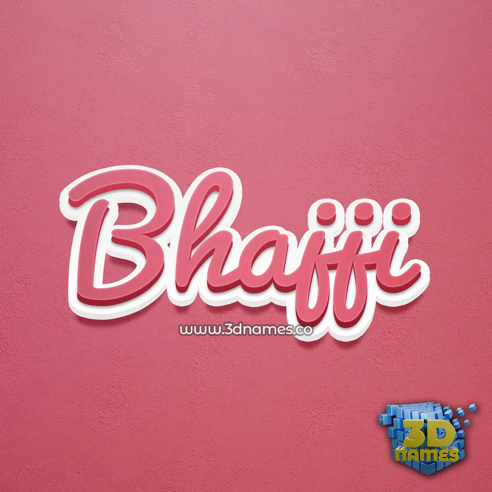 bhajji in Red Scribble style - 3D name wallpaper