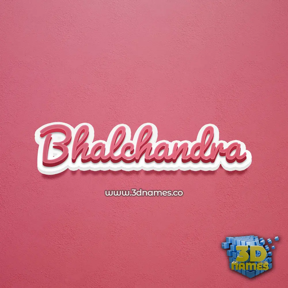 bhalchandra in Red Scribble style - 3D name wallpaper