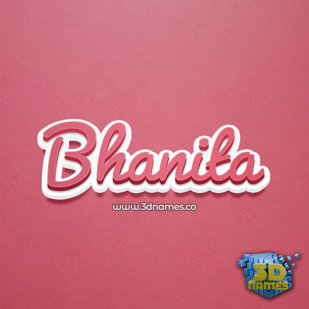 bhanita in Red Scribble style - 3D name wallpaper