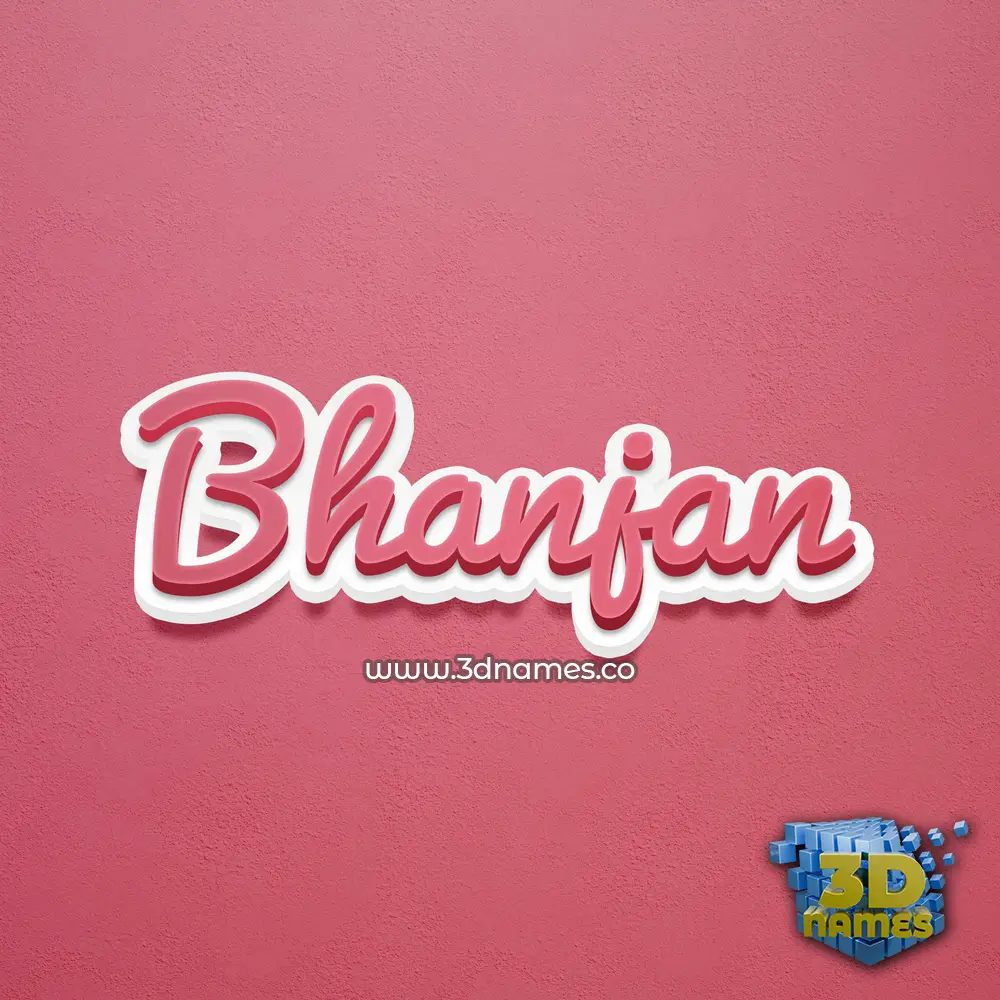 bhanjan in Red Scribble style - 3D name wallpaper