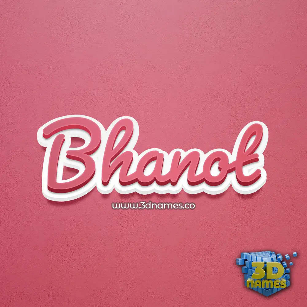 bhanot in Red Scribble style - 3D name wallpaper