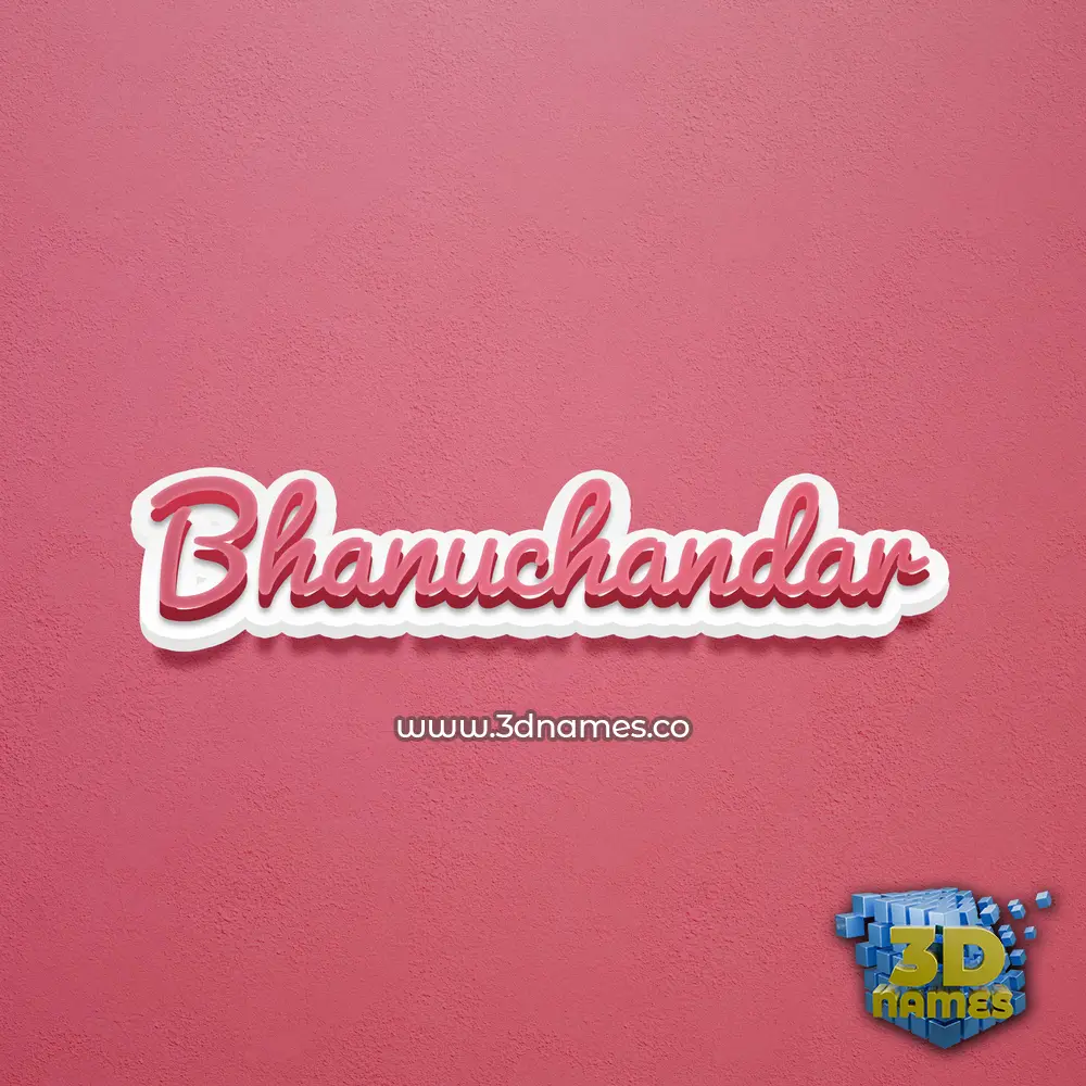 bhanuchandar in Red Scribble style - 3D name wallpaper