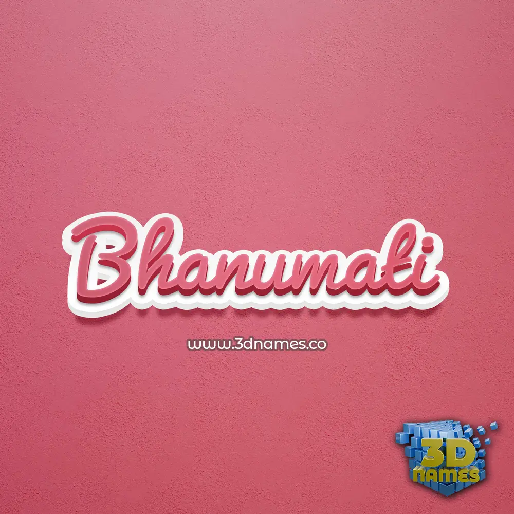 bhanumati in Red Scribble style - 3D name wallpaper