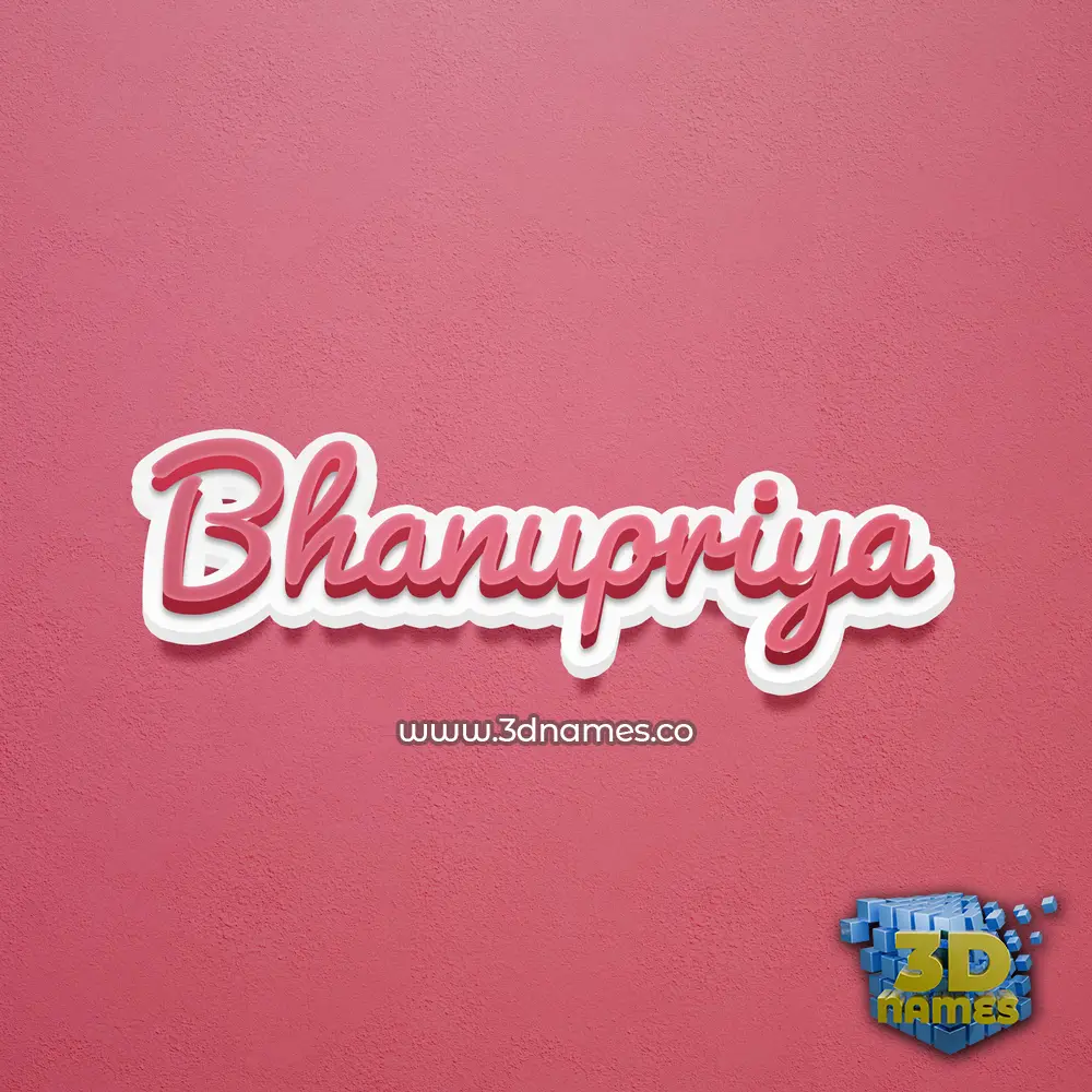 bhanupriya in Red Scribble style - 3D name wallpaper