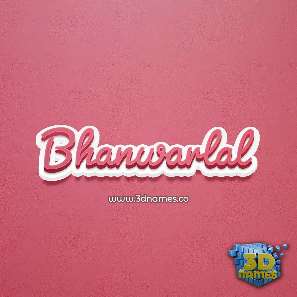 bhanwarlal in Red Scribble style - 3D name wallpaper