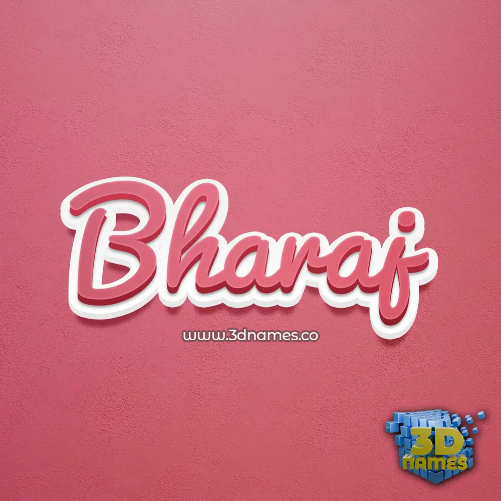 bharaj in Red Scribble style - 3D name wallpaper
