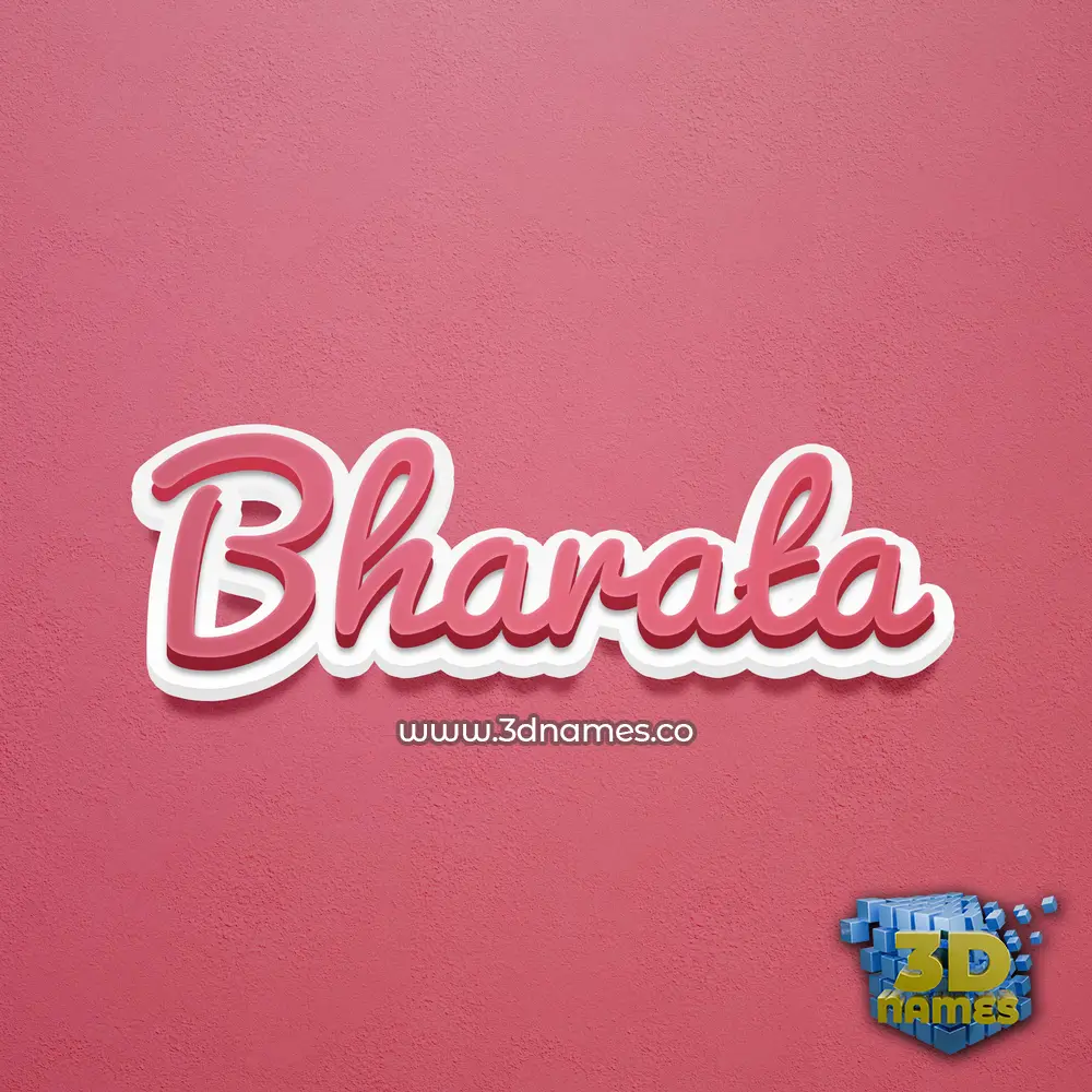 bharata in Red Scribble style - 3D name wallpaper