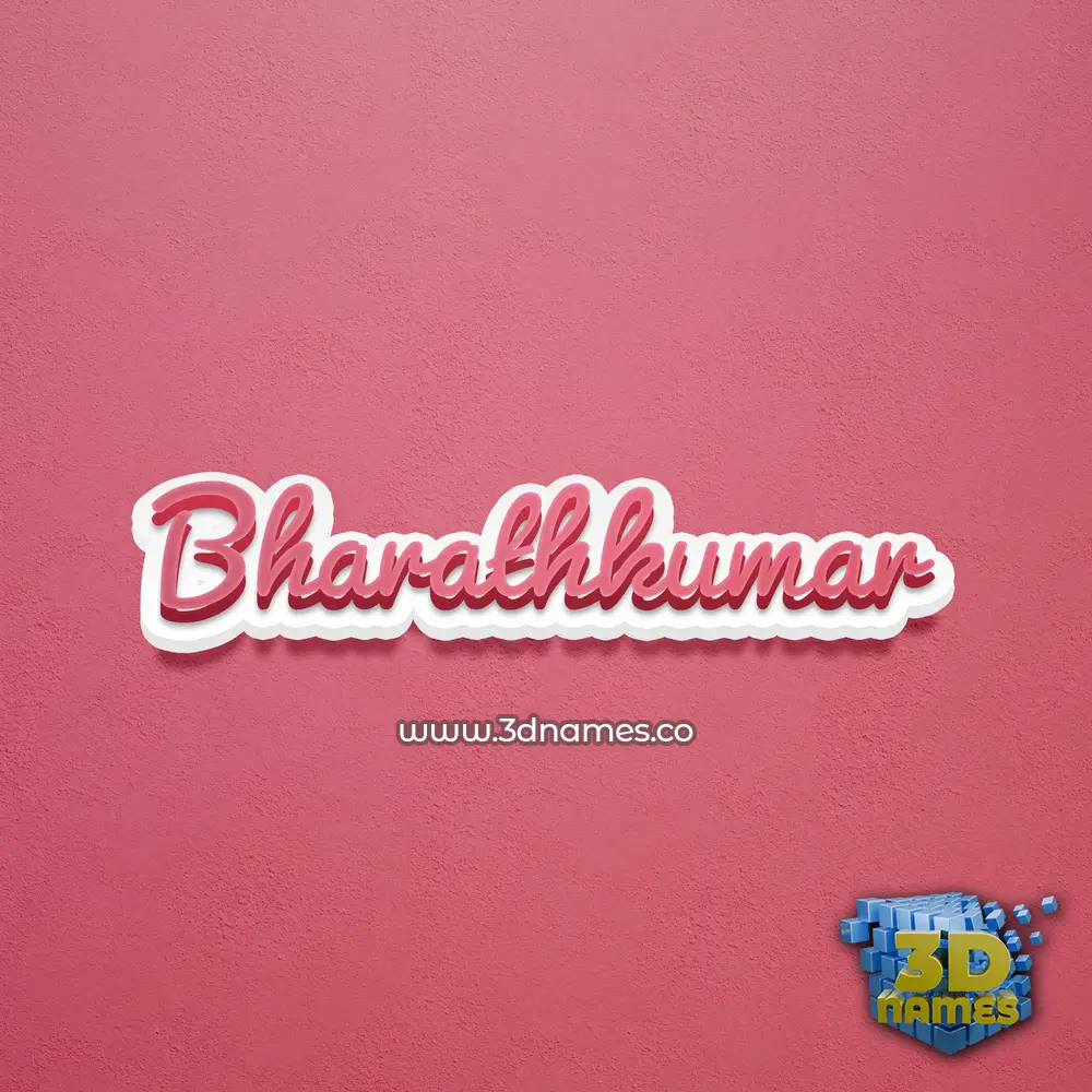 bharathkumar in Red Scribble style - 3D name wallpaper