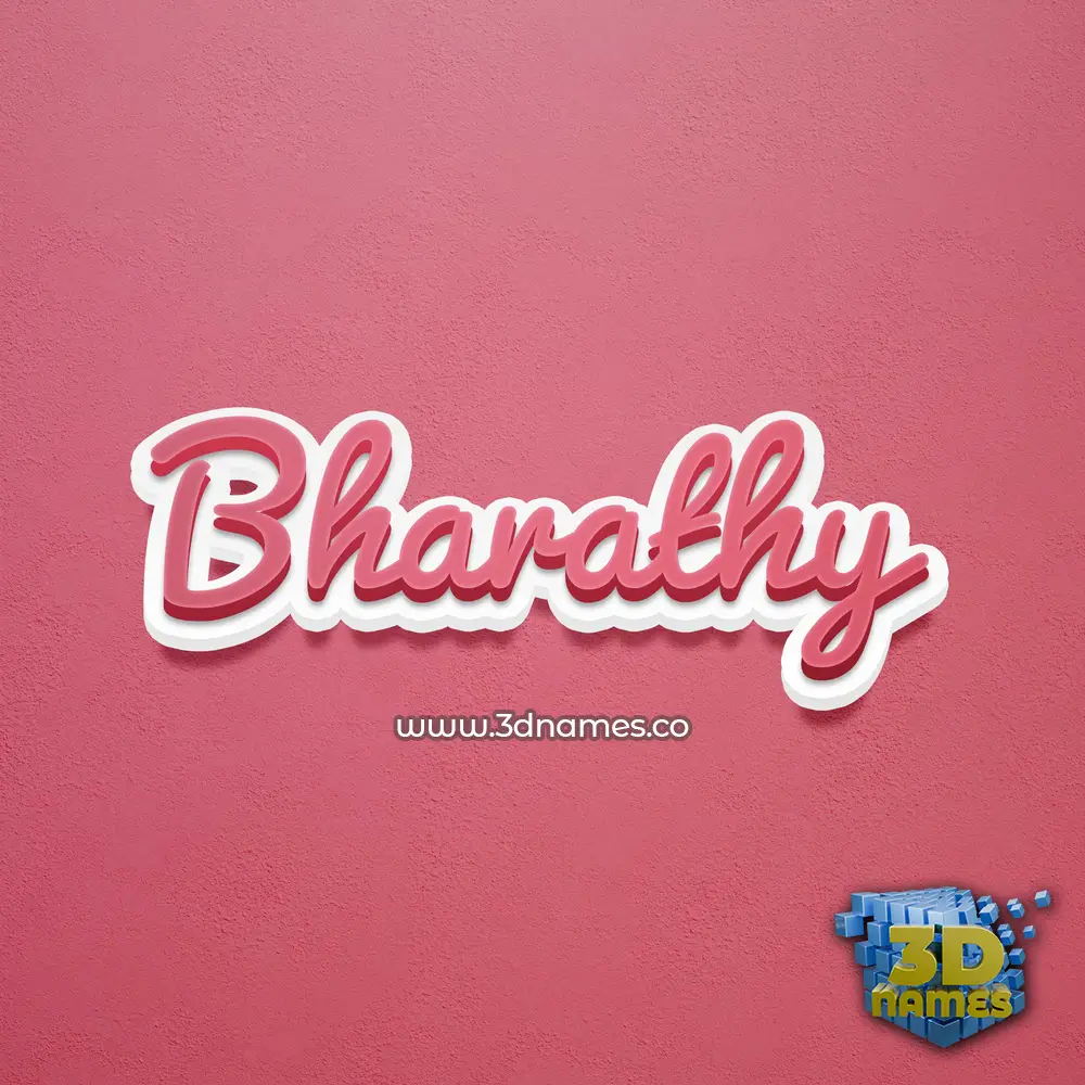 bharathy in Red Scribble style - 3D name wallpaper