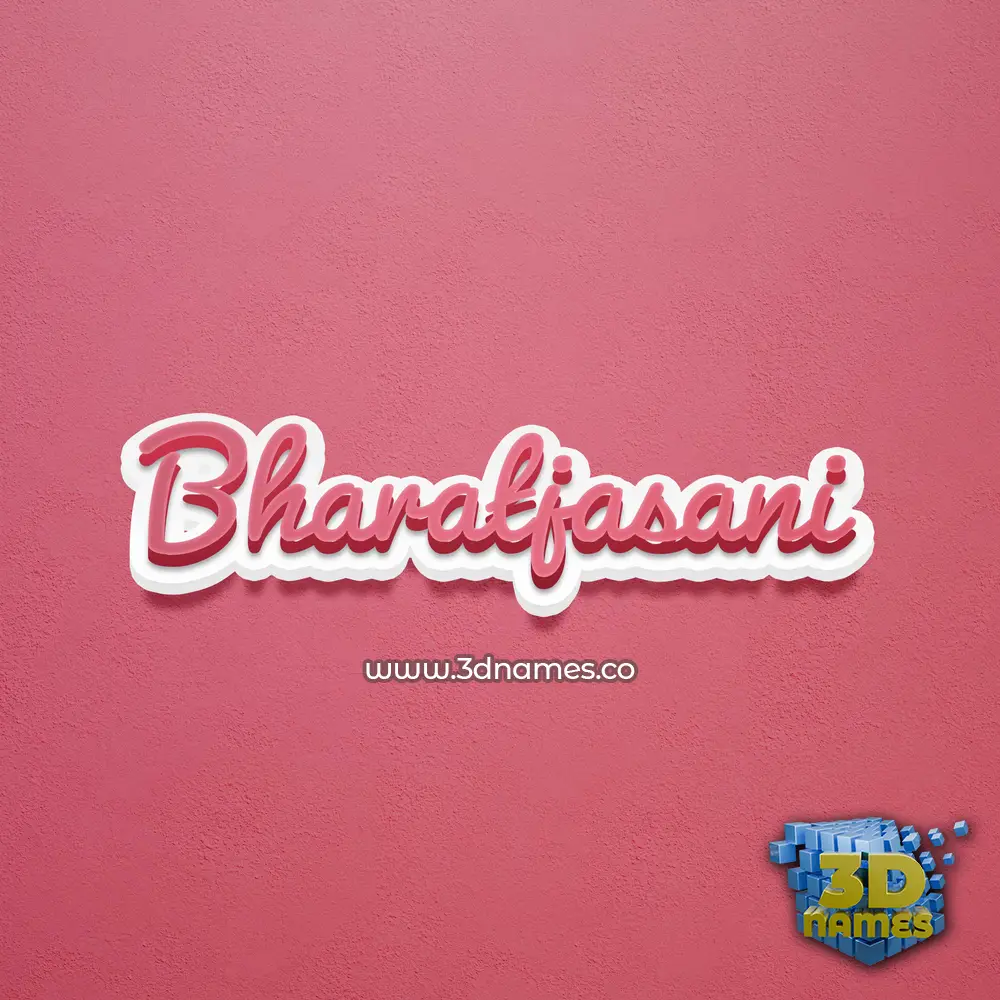 bharatjasani in Red Scribble style - 3D name wallpaper