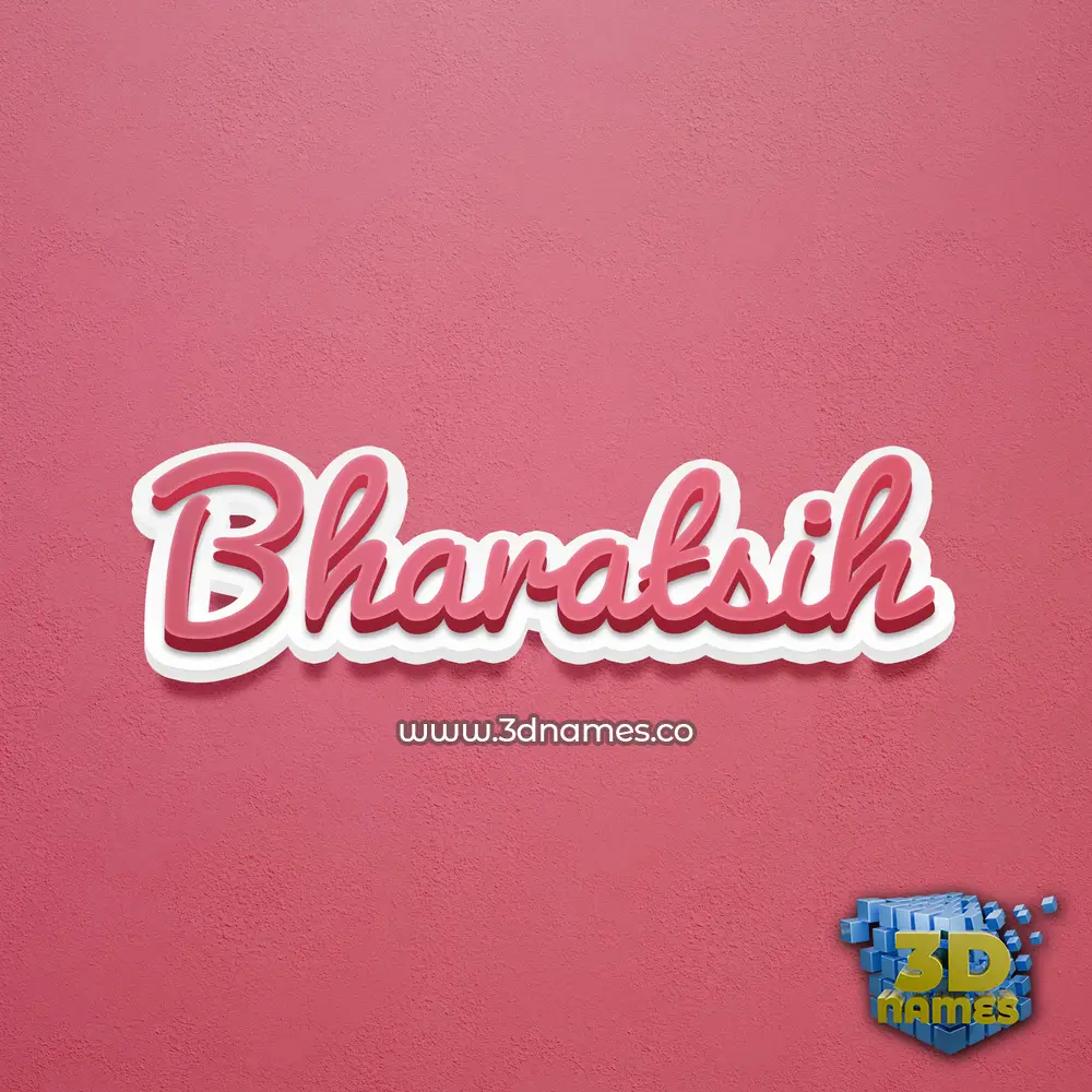 bharatsih in Red Scribble style - 3D name wallpaper