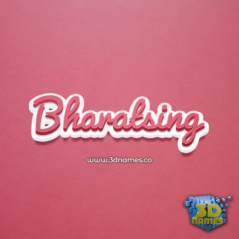bharatsing in Red Scribble style - 3D name wallpaper