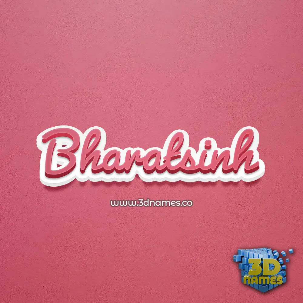 bharatsinh in Red Scribble style - 3D name wallpaper