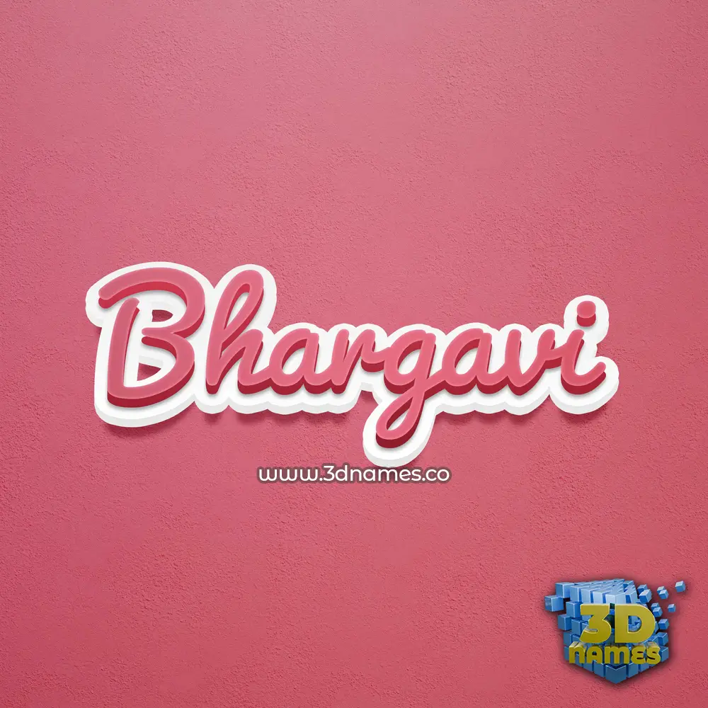 bhargavi in Red Scribble style - 3D name wallpaper